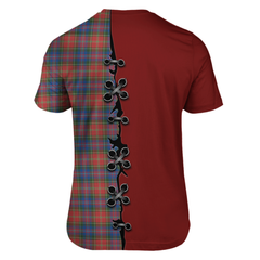 Carr Tartan T-shirt - Lion Rampant And Celtic Thistle Style