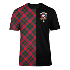 Carrick District Tartan T-Shirt Half of Me - Cross Style