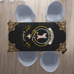 Cathcart Crest Tablecloth - Black Style