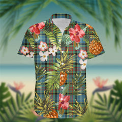 Cathcart Tartan Hawaiian Shirt Hibiscus, Coconut, Parrot, Pineapple - Tropical Garden Shirt