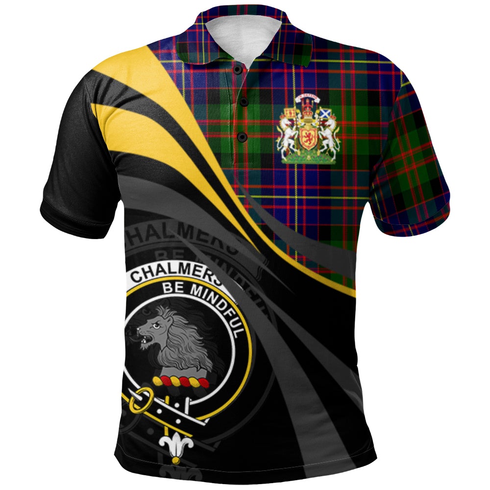 Chalmers Modern Tartan Polo Shirt - Royal Coat Of Arms Style