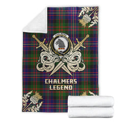 Chalmers Modern Tartan Gold Courage Symbol Blanket