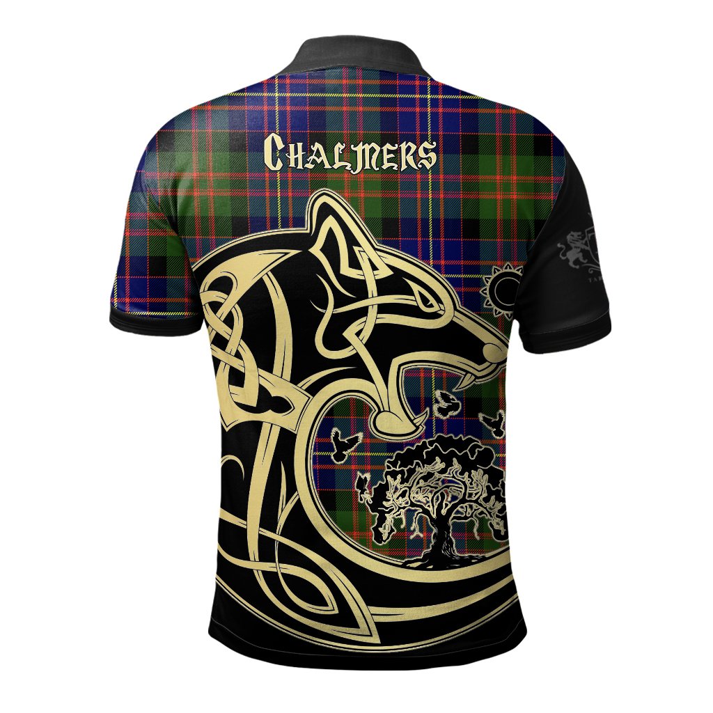 Chalmers Modern Tartan Polo Shirt Viking Wolf