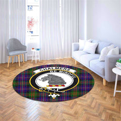 Chalmers Modern Tartan Crest Round Rug