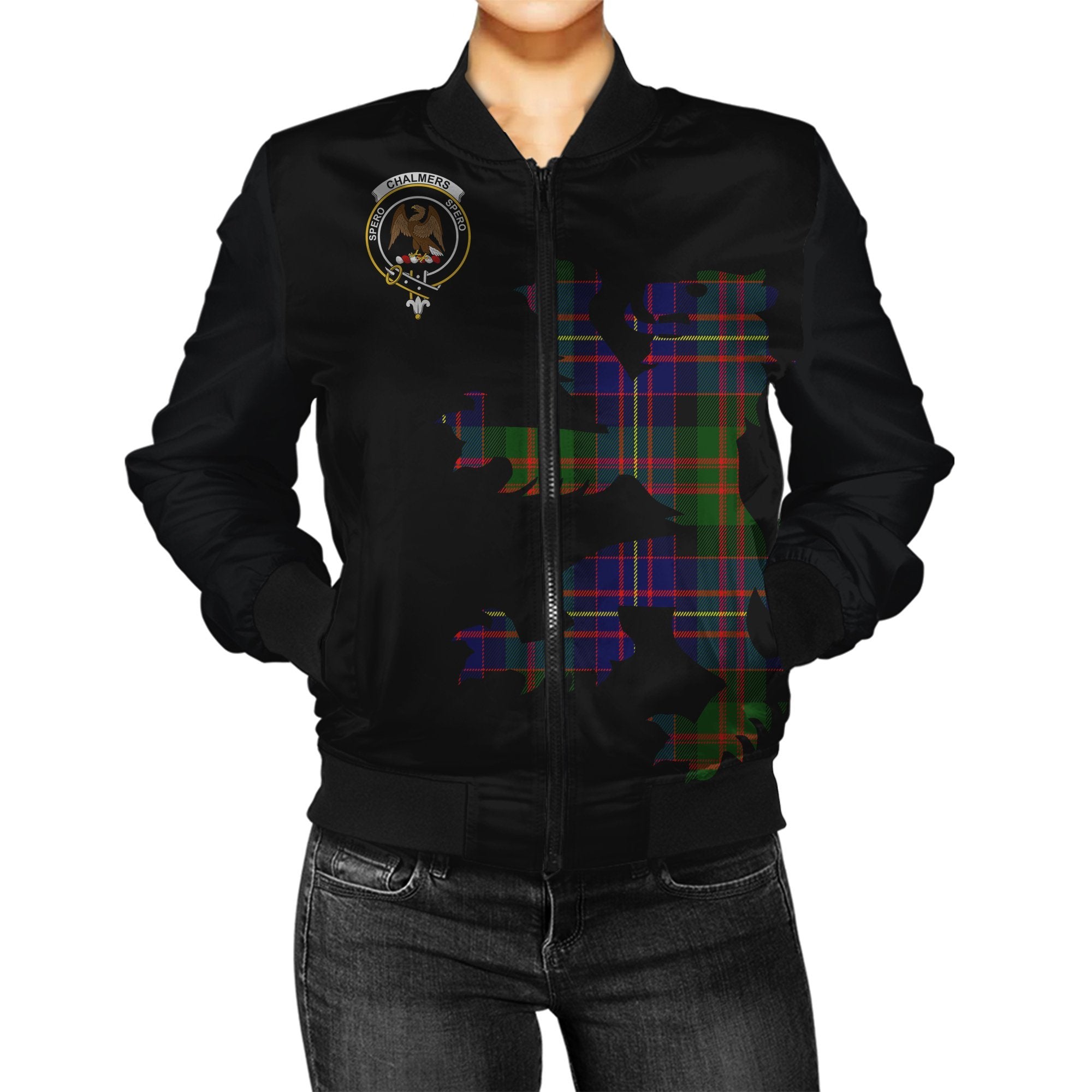 Chalmers (Balnacraig) Tartan Bomber Jacket Lion & Thistle