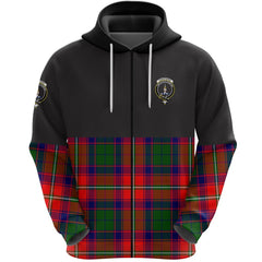 Charteris Clan Half Of Tartan Zipper Hoodie