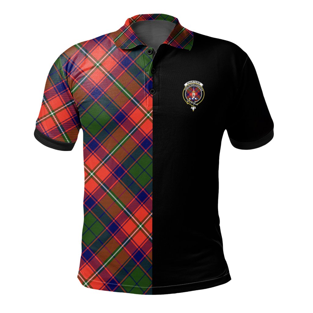 Charteris Tartan Polo Shirt Half of Me - Cross Style