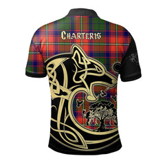 Charteris Tartan Polo Shirt Viking Wolf