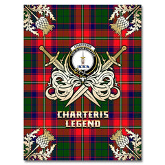 Charteris Tartan Gold Courage Symbol Blanket