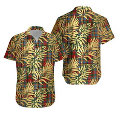 Chatta Tartan Vintage Leaves Hawaiian Shirt