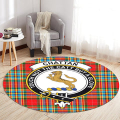 Chattan Tartan Crest Round Rug