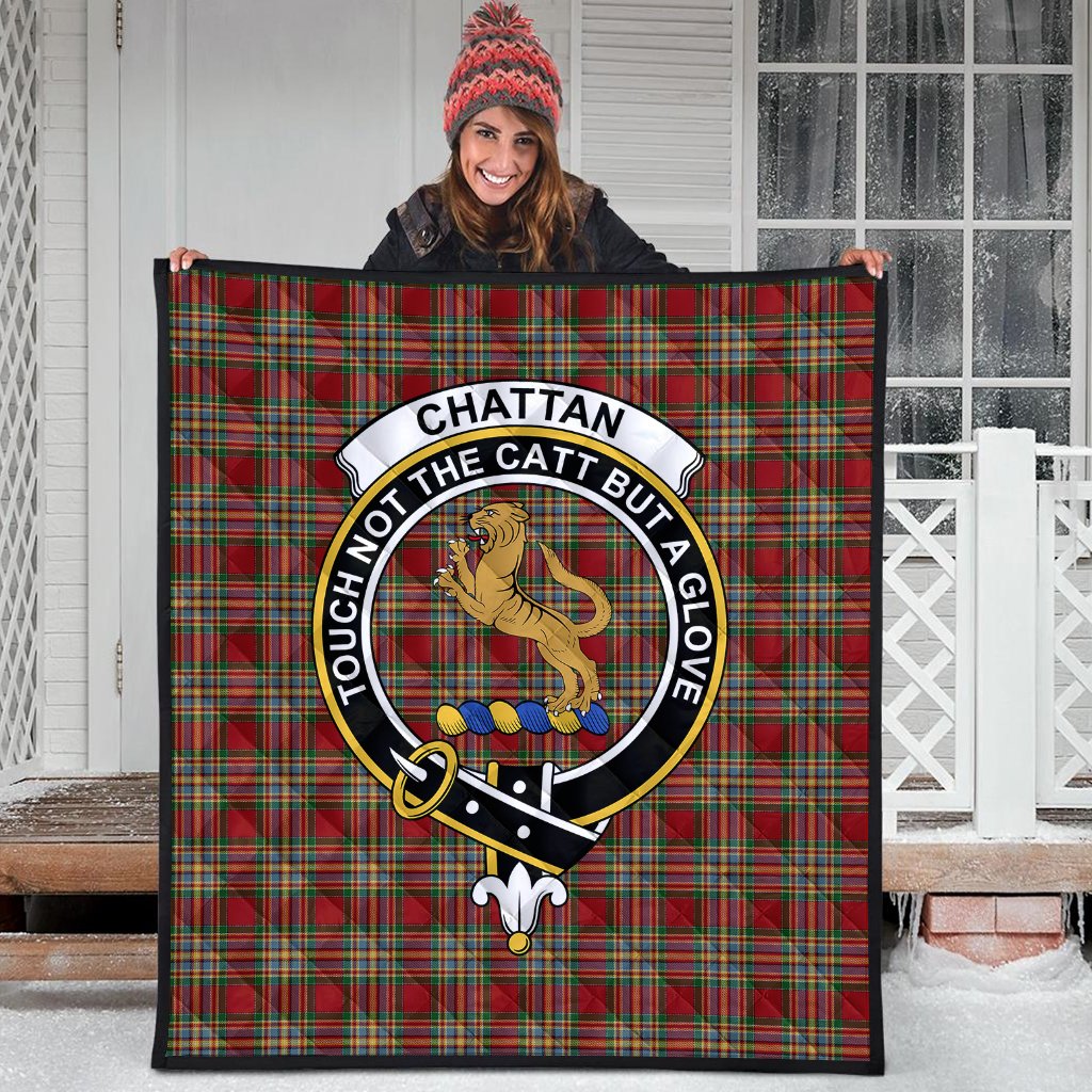 Chattan Tartan Crest Quilt