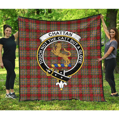 Chattan Tartan Crest Quilt