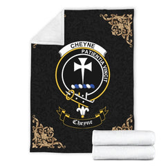 Cheyne Crest Tartan Premium Blanket Black