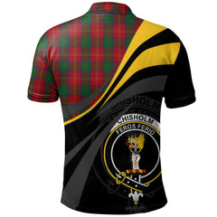 Chisholm Tartan Polo Shirt - Royal Coat Of Arms Style