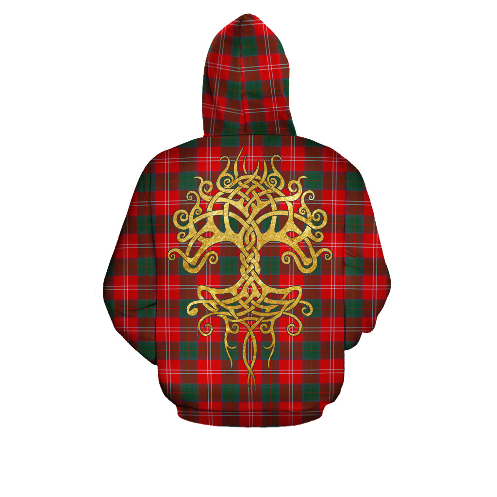 Chisholm Modern Tartan Hoodie - Tree Of Life