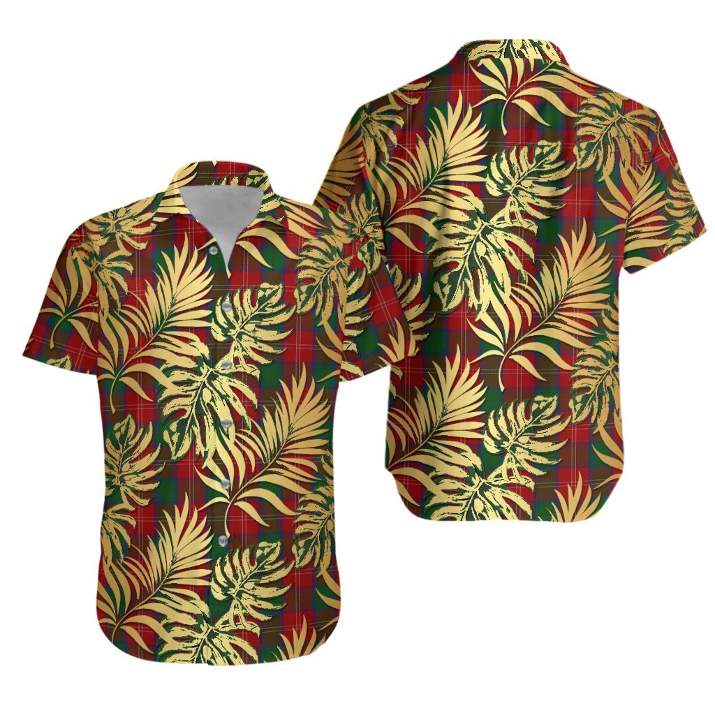 Chisholm Tartan Vintage Leaves Hawaiian Shirt