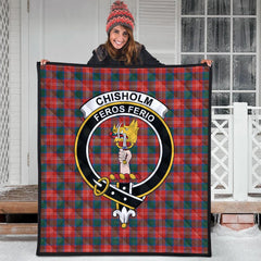 Chisholm Ancient Tartan Crest Quilt