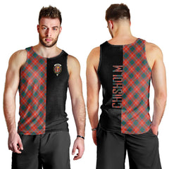 Chisholm Ancient Tartan Crest Men's Tank Top - Cross Style