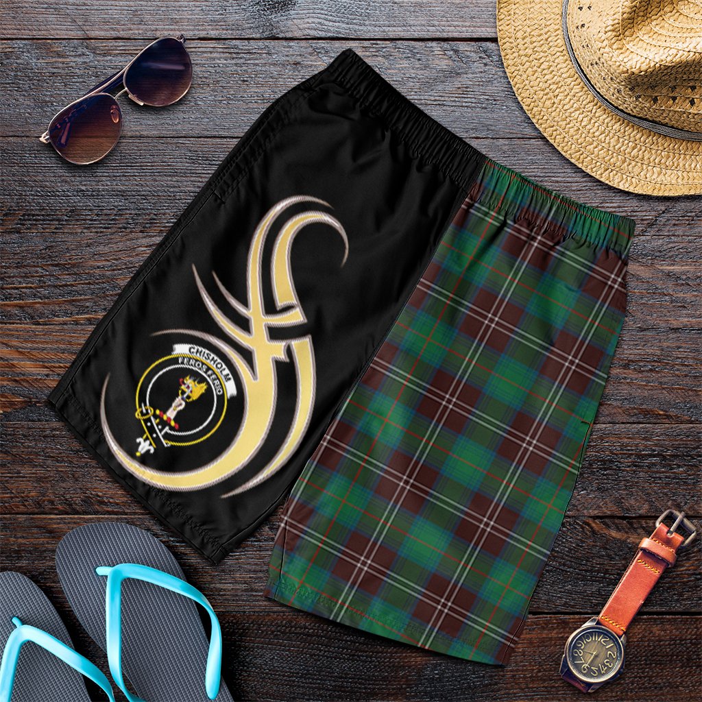 Chisholm Hunting Ancient Tartan Crest Men's Short PM8