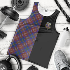 Chisholm Hunting Modern Tartan Crest Men's Tank Top - Cross Style