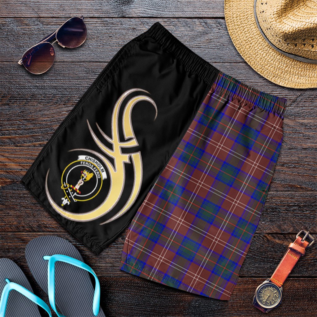 Chisholm Hunting Modern Tartan Crest Men's Short PM8