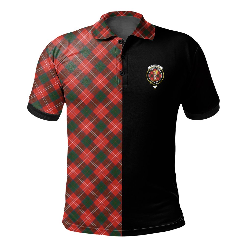 Chisholm Modern Tartan Polo Shirt Half of Me - Cross Style