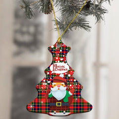 Christie Tartan Christmas Ceramic Ornament - Santa Style
