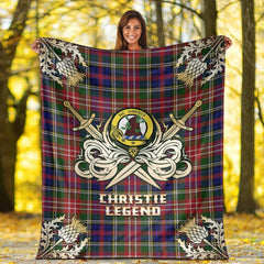 Christie Tartan Gold Courage Symbol Blanket