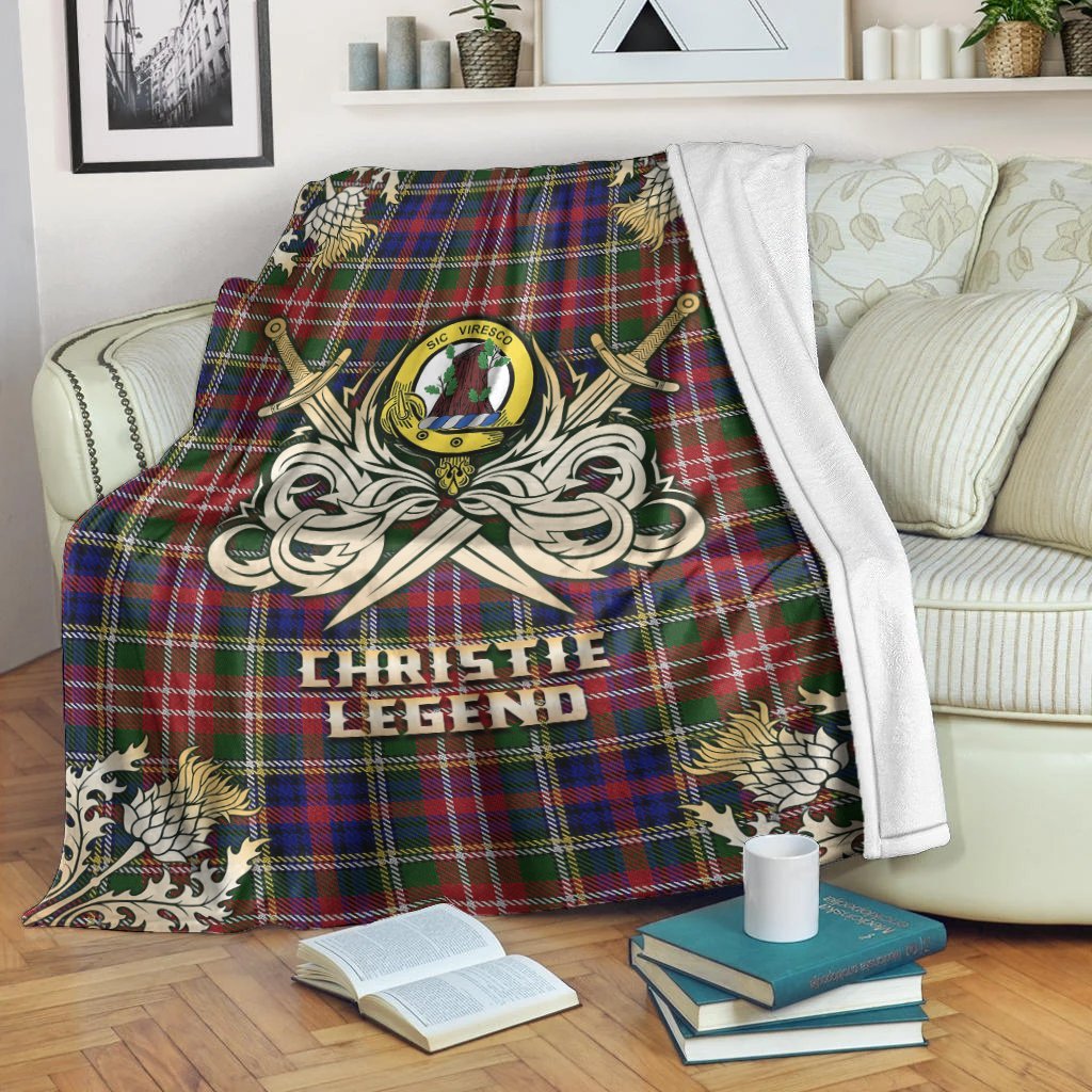 Christie Tartan Gold Courage Symbol Blanket