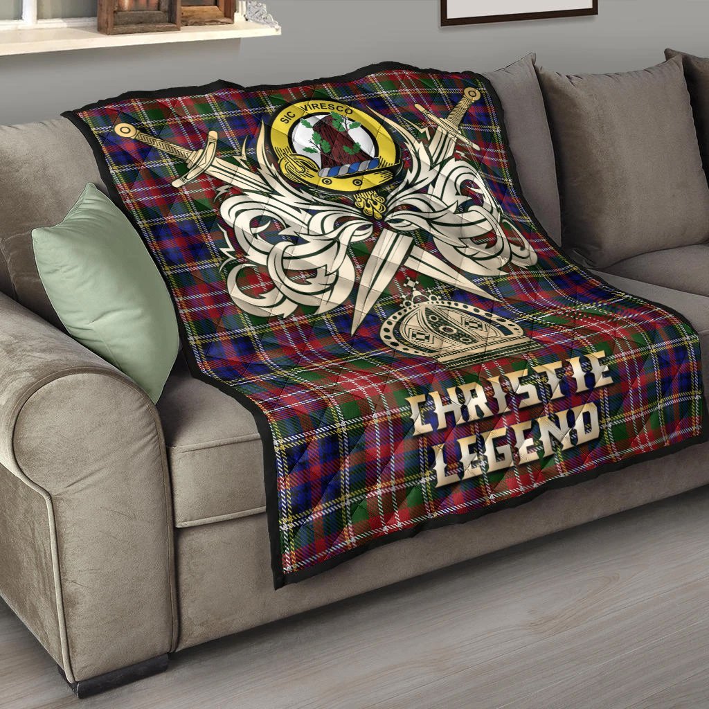Christie Tartan Crest Legend Gold Royal Premium Quilt