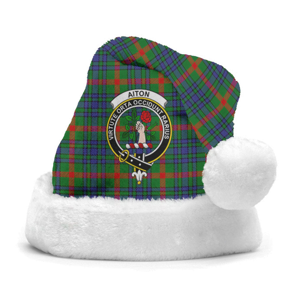 Aiton Tartan Crest Christmas Hat
