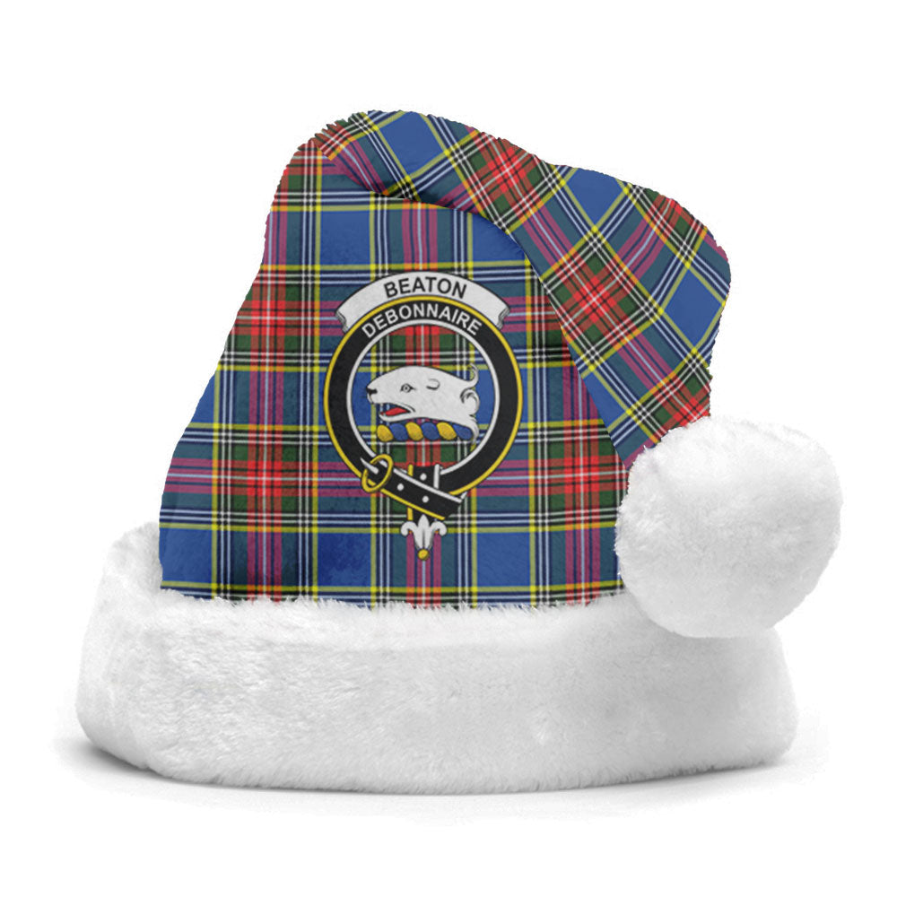 Beaton Modern Tartan Crest Christmas Hat