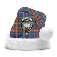 Bethune Modern Tartan Crest Christmas Hat
