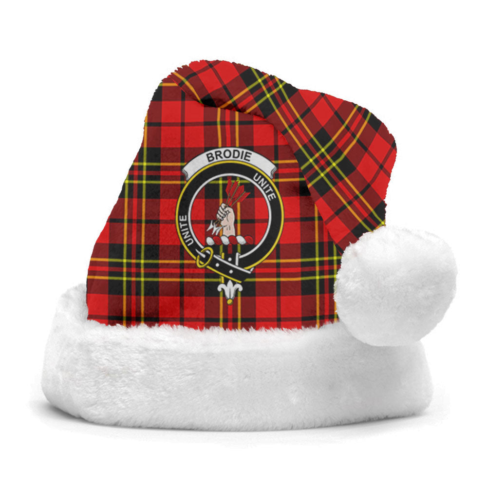 Brodie Modern Tartan Crest Christmas Hat