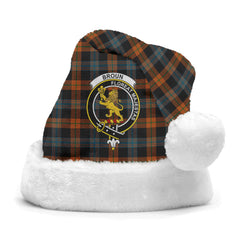 Broun Ancient Tartan Crest Christmas Hat