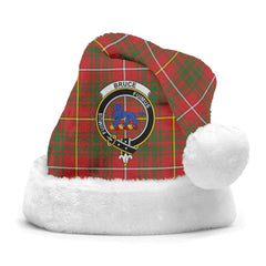 Bruce Modern Tartan Crest Christmas Hat