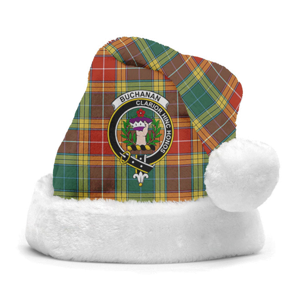 Buchanan Old Sett Tartan Crest Christmas Hat