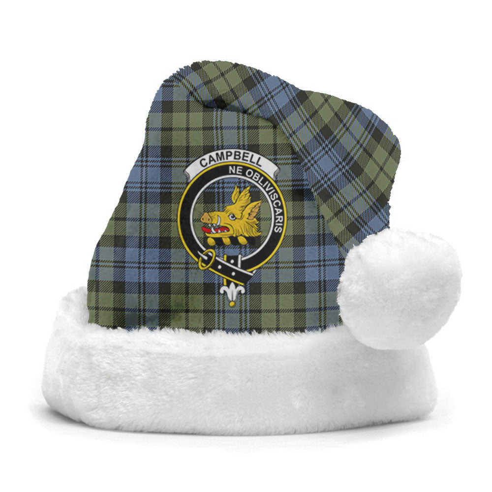 Campbell Faded Tartan Crest Christmas Hat