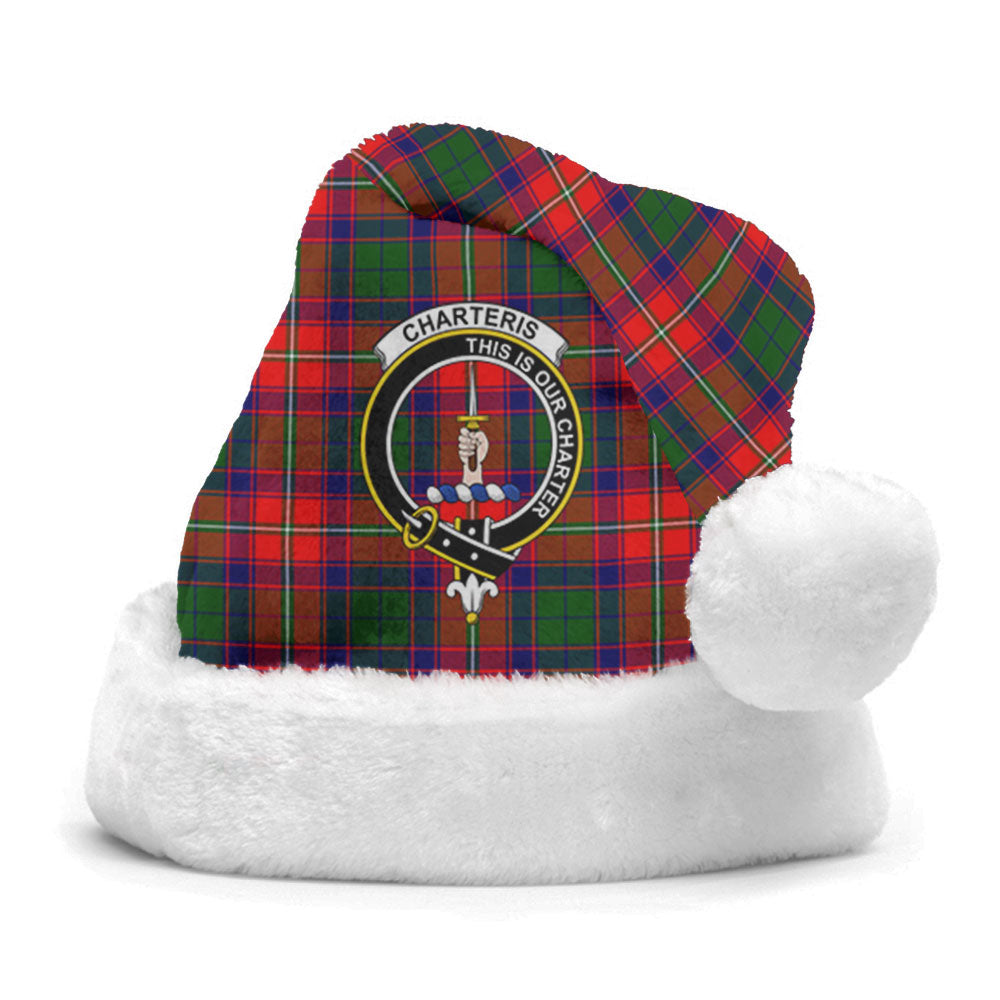 Charteris (Earl of Wemyss) Tartan Crest Christmas Hat