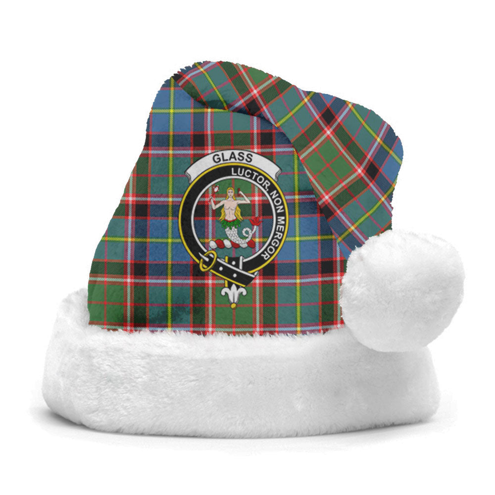 Glass Tartan Crest Christmas Hat