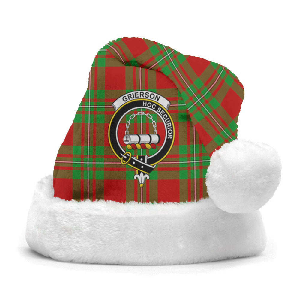 Grierson Tartan Crest Christmas Hat