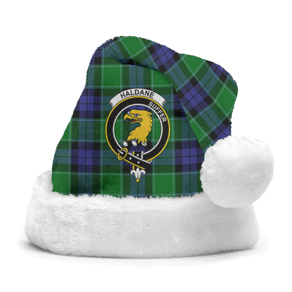 Haldane Tartan Crest Christmas Hat
