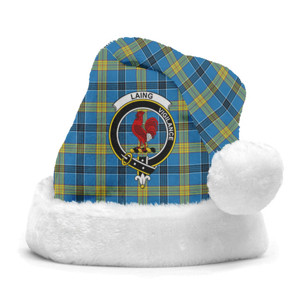 Laing Tartan Crest Christmas Hat