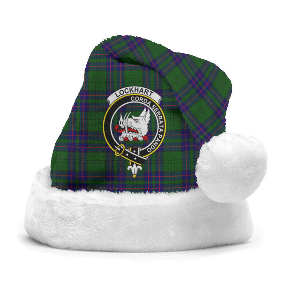 Lockhart Modern Tartan Crest Christmas Hat