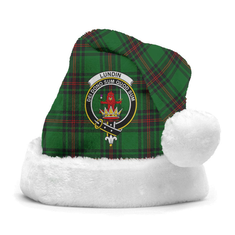 Lundin Tartan Crest Christmas Hat