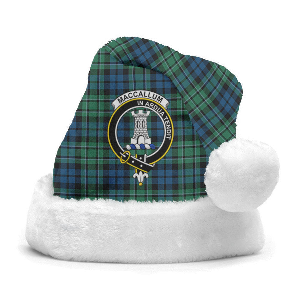 MacCallum Ancient Tartan Crest Christmas Hat