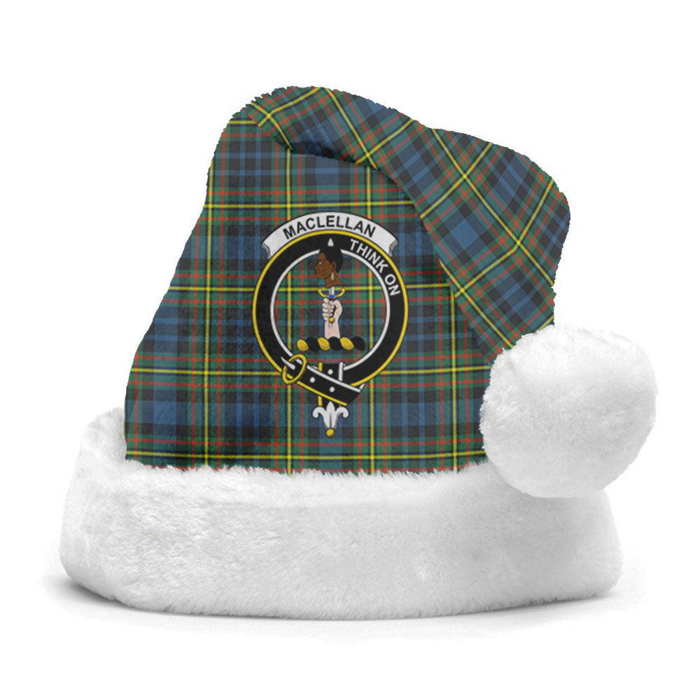 MacLellan Ancient Tartan Crest Christmas Hat