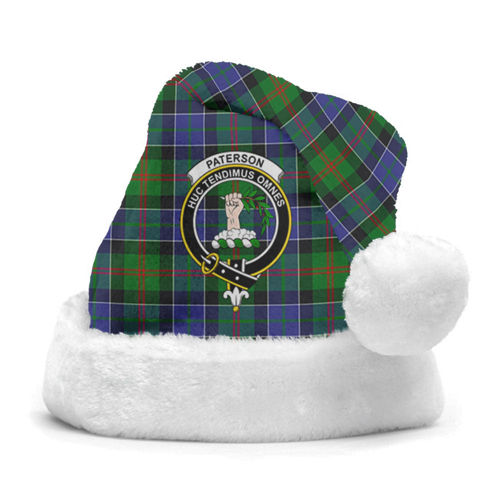 Paterson Tartan Crest Christmas Hat