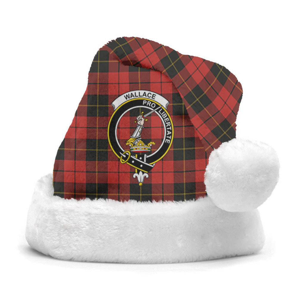 Wallace Weathered Tartan Crest Christmas Hat